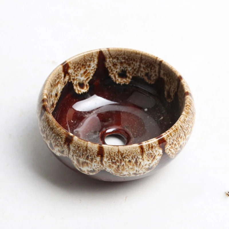 6pc Kiln-changed Flower Pot Bonsai Ceramic Pots For Plants Mini Succulent Plant Small Cactus Outdoor Container Modern Decorative