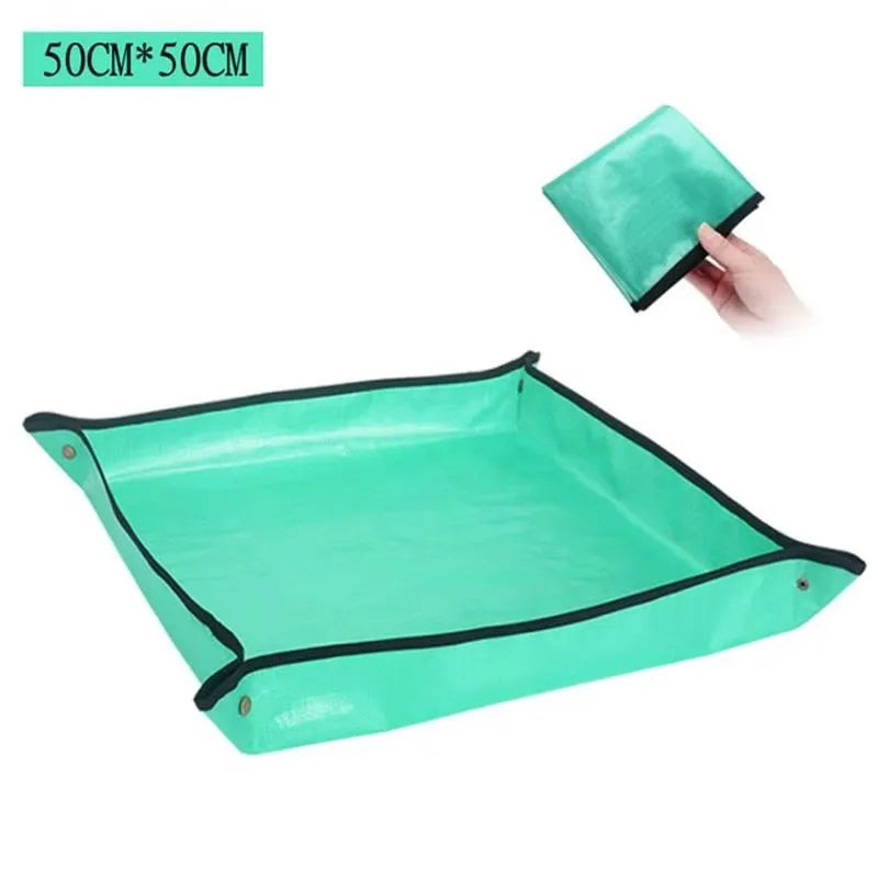 Flower Pots Transplanting Mats Gardening Planting Mat Pe Plant Repotting Mat Foldable Waterproof Gardening Potting Pad