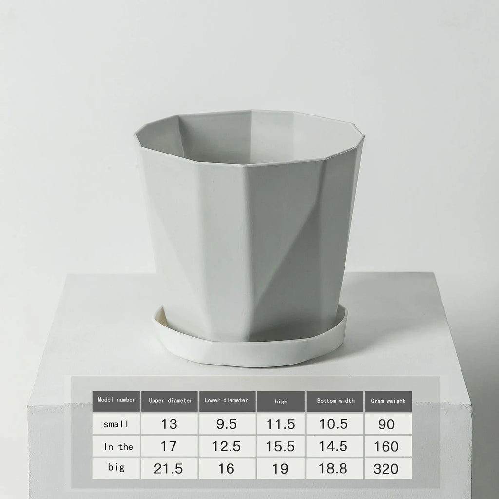 Plastic Flower Pots for Indoor and Outdoor, Large-Diameter Flower Pots, Succulent Plants, Green Plants