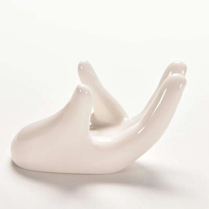 1PC White Porcelain Ceramic Air Plant Tillandsia Holder Flower Office Desk Decor Chic Home Decoration Garden Ornaments 8x5x4.7cm