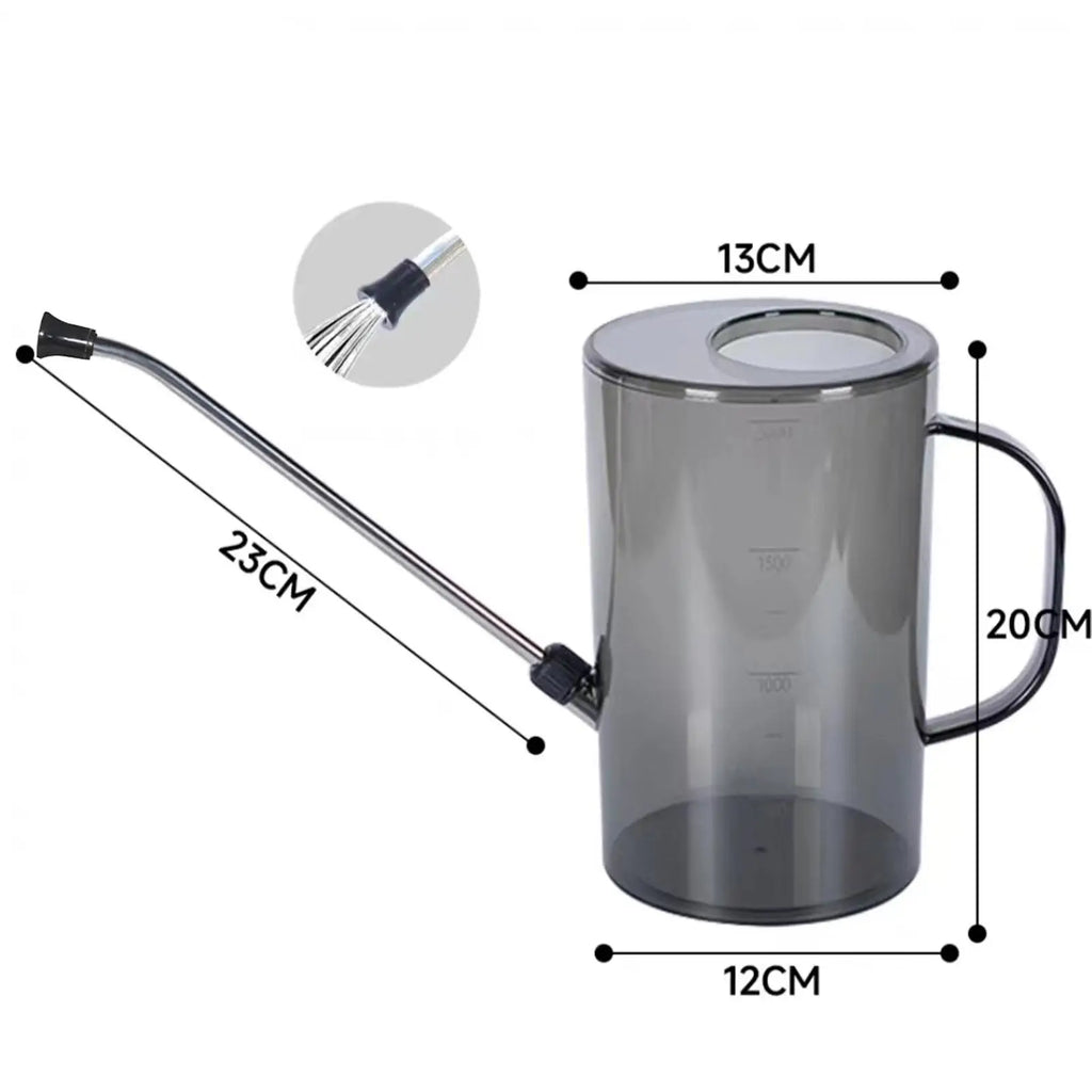 2L Watering Can with Long MouthPortable Flowers Gardening Tool for Indoor Outdoor Office Flower Bonsai House Plants Watering Pot
