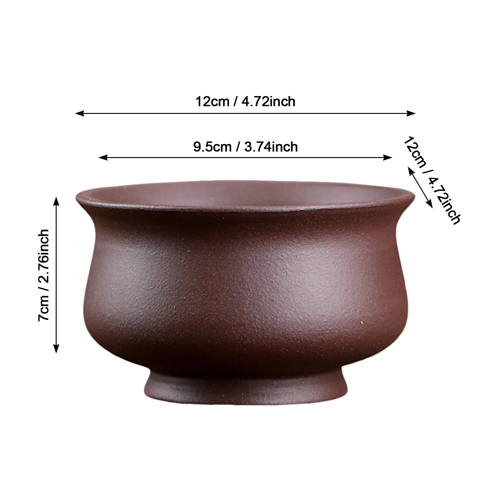 Purple Porcelain Ceramic Flower Pots Drain Hole With Vent Design Easy To For Indoor Outdoor Plants Desktop Bowl Bonsai Basin