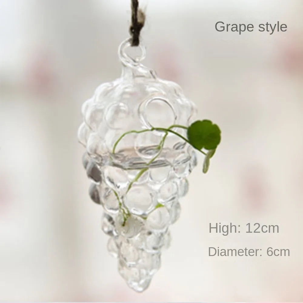 Creative Garden Hanging Glass Ball Vase Hydroponics Flower Plant Pot Terrarium Container Flower Plant Pot Garden Wedding Decor