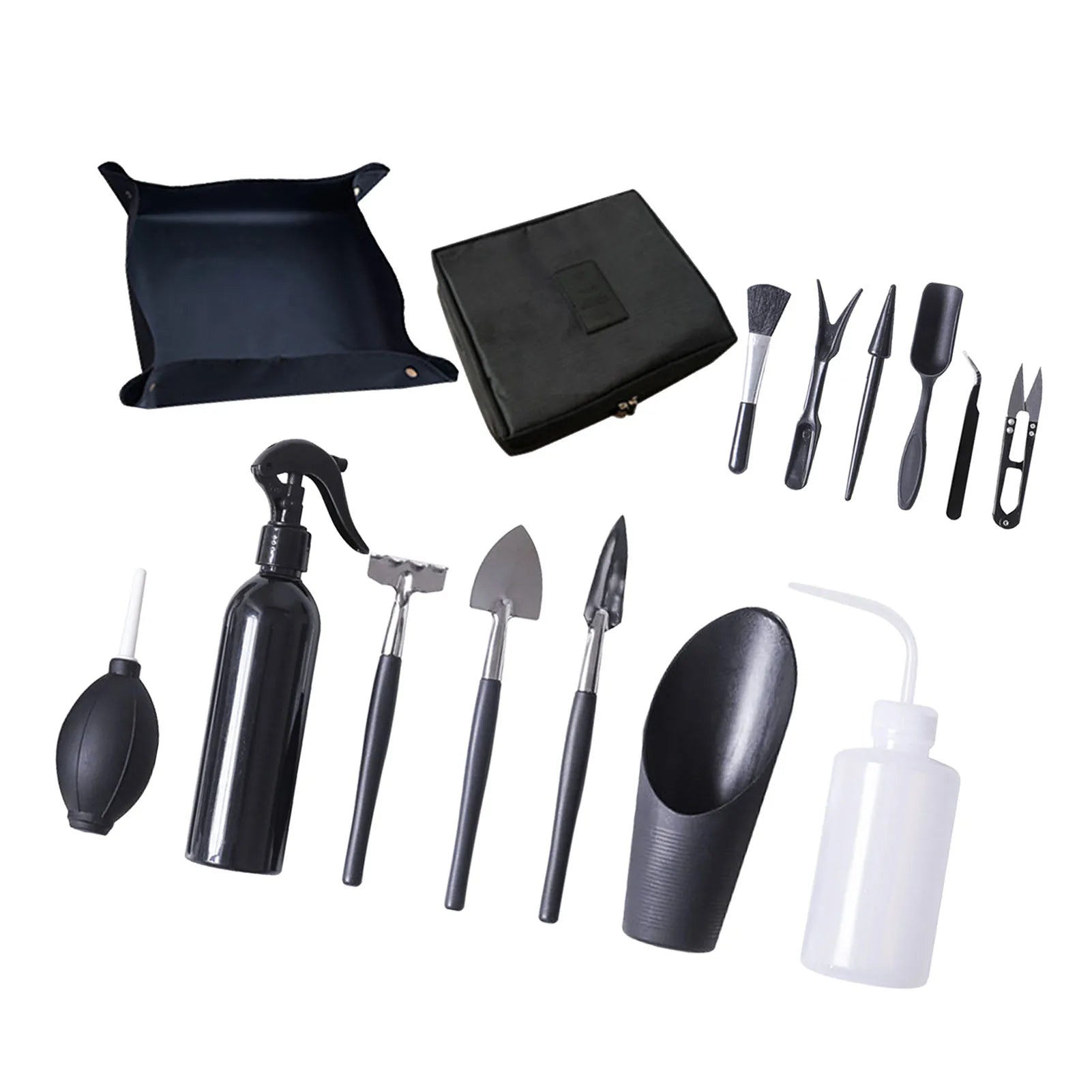 15PCS Garden Planting Tool Set Bonsai Succulent Transplanting Mini Planting Hand Tools for Indoor Miniature Fairy Garden Plant
