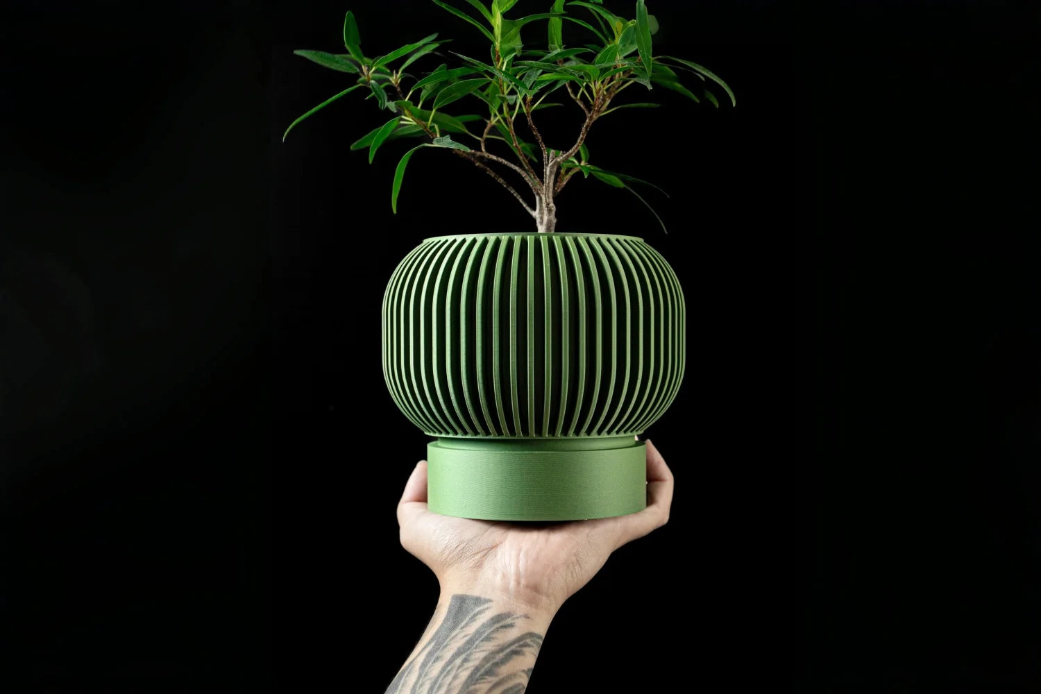Modern Minimalist 3D Printed Plant Pot – Biodegradable Flower Planter for Home Decor, Eco-Friendly Sustainable Gift (Yuso)
