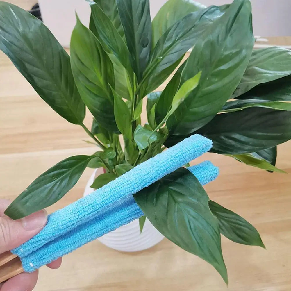 Indoor Plant Leaf Cleaner Kit with Detachable Microfiber Pads & Dusting Gloves, Reusable and Washable
