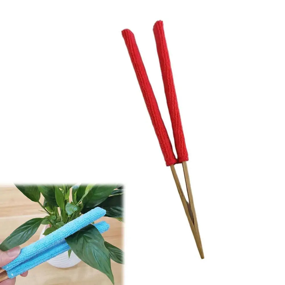 Indoor Plant Leaf Cleaner Kit with Detachable Microfiber Pads & Dusting Gloves, Reusable and Washable