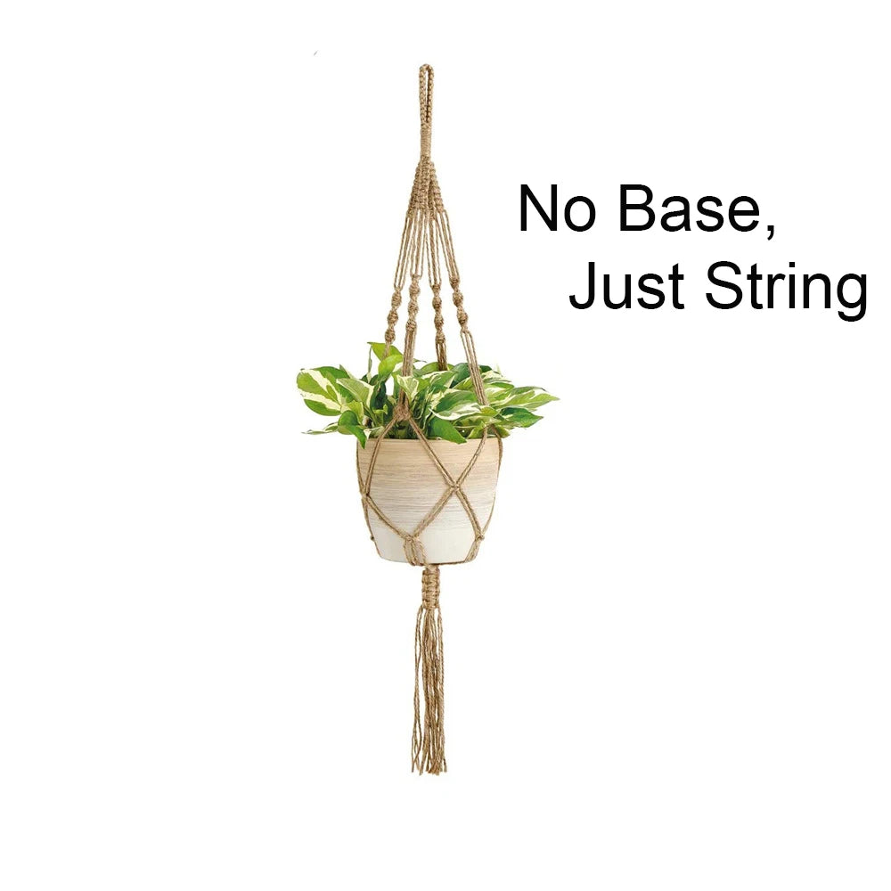 Macrame Plant Hanger Indoor Hanging Planter Basket Woven Cotton Rope Flower Pot Crochet Plant Holder Stand for Boho Home Decor