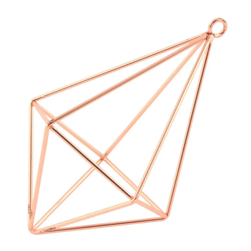 Hollow Flowerpot Propagation Stations Glass Hanging Geometric Plant Iron Stand Air Plant Holder Wedding Home Dinning Room Decor