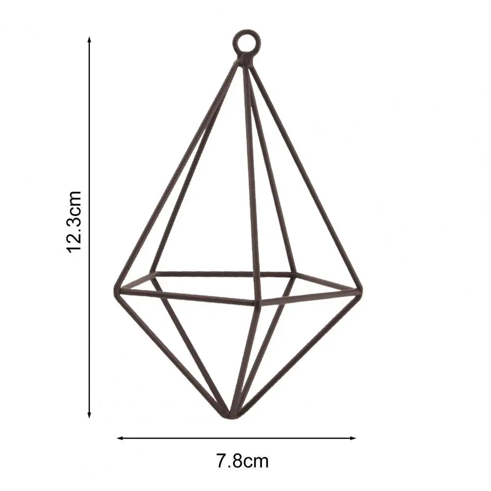 Hollow Flowerpot Propagation Stations Glass Hanging Geometric Plant Iron Stand Air Plant Holder Wedding Home Dinning Room Decor