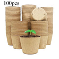 100pcs 10cm Flower Pots Peat Planting Pots Biodegradable Paper Cup For Plant Starter Starting Tray Gardening Supplies  ﻿