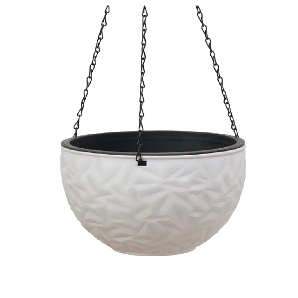 Hanging Planter Garden Flower Pots Hanging Planter Basket for Indoor Outdoor Plants with Drain Holes, White Plant Containers