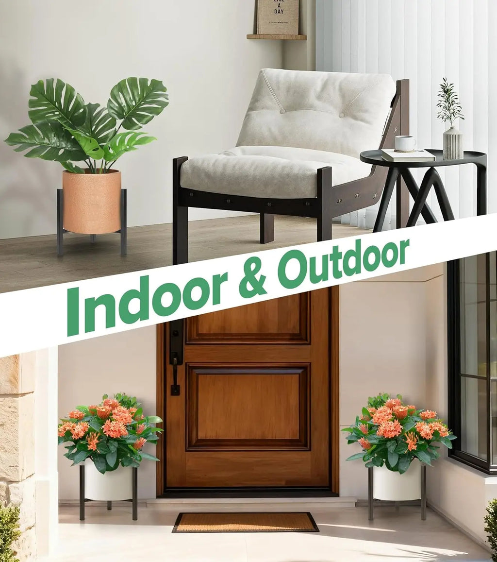 Indoor Plant Stands For Living Room Adjustable Metal Heavy Duty Outdoor Corner Stable Plant Holder Fits 8 to 12 Inches