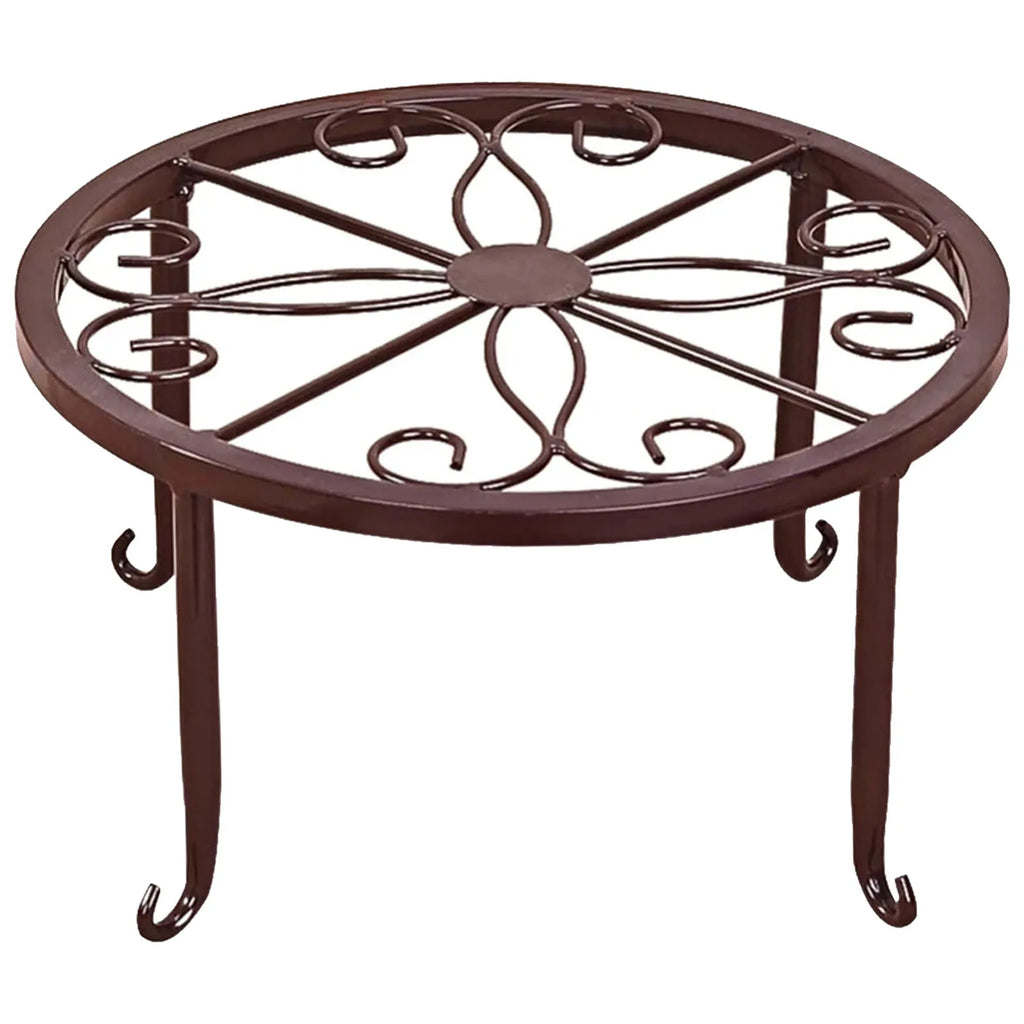 1Pc Metal Plant Stand Flower Pot Base Holder Stool for Home Garden Indoor Outdoor Flower Plant Display Bonsai Holder