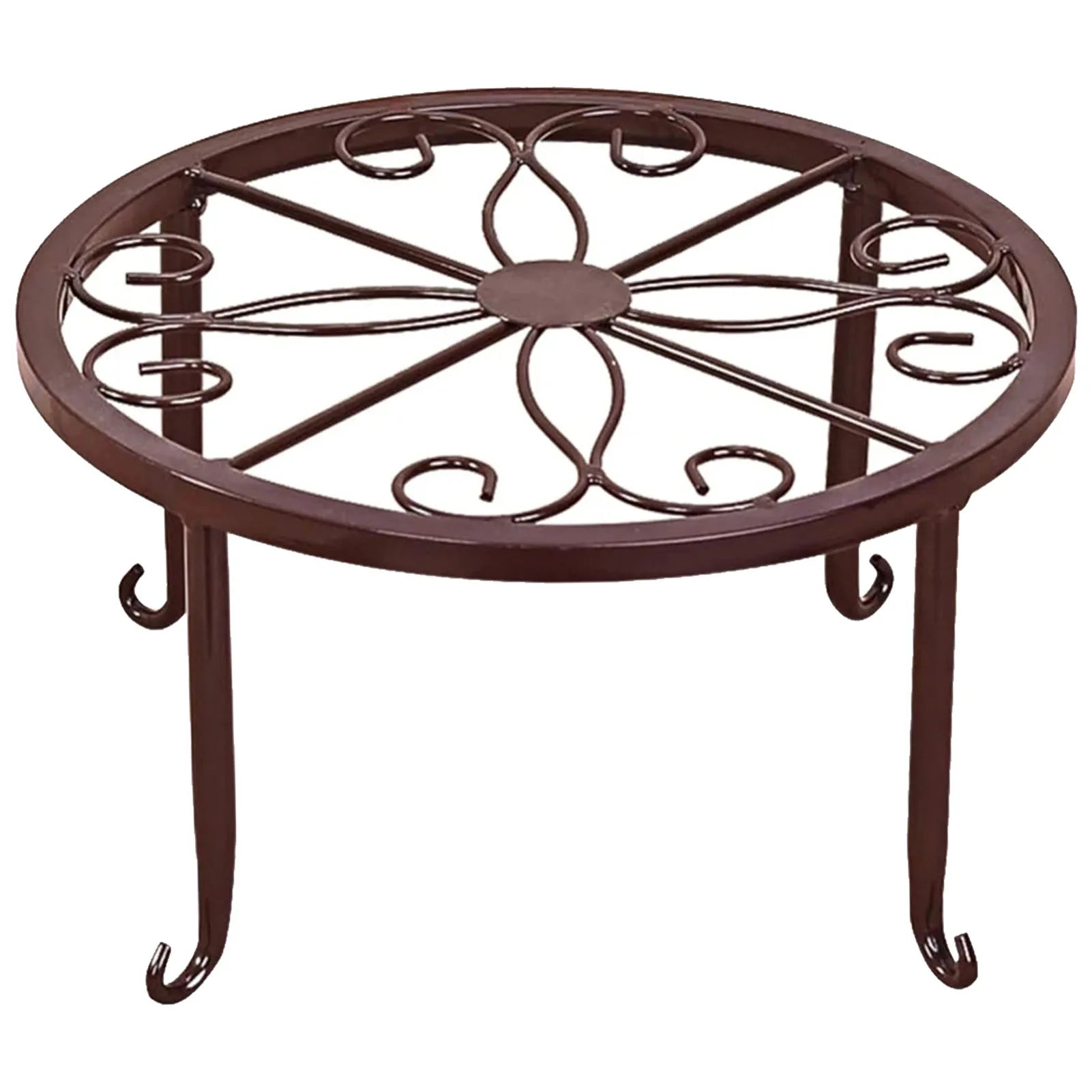 1Pc Metal Plant Stand Flower Pot Base Holder Stool for Home Garden Indoor Outdoor Flower Plant Display Bonsai Holder