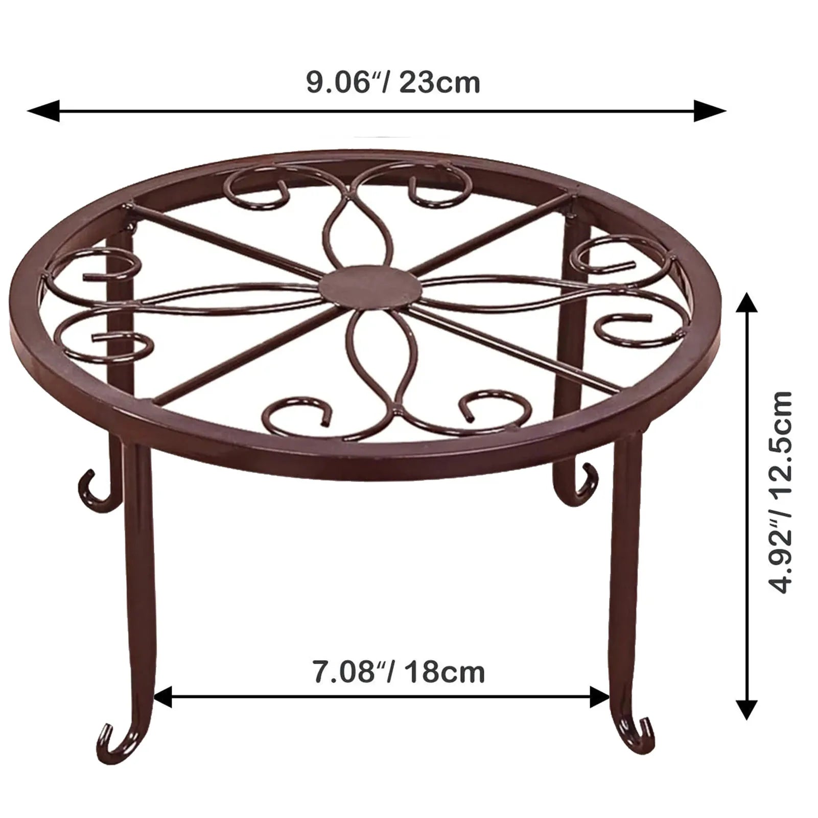 1Pc Metal Plant Stand Flower Pot Base Holder Stool for Home Garden Indoor Outdoor Flower Plant Display Bonsai Holder