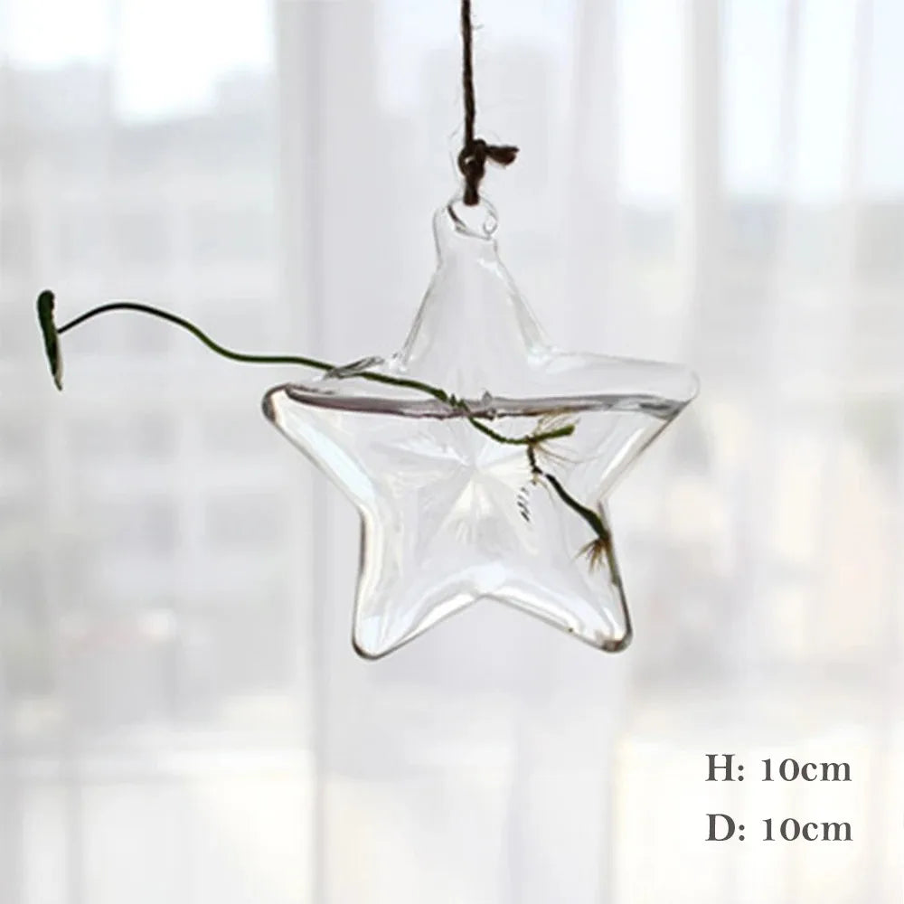 Creative Garden Hanging Glass Ball Vase Hydroponics Flower Plant Pot Terrarium Container Flower Plant Pot Garden Wedding Decor