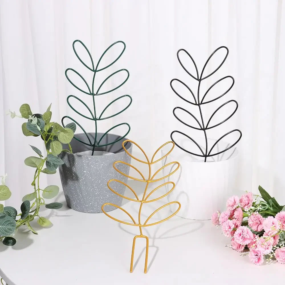 Creative Potted Ornament Home Decoration Plant Trellis Garden Arrangement Leaf Shape Bracket Vine Climbing Support