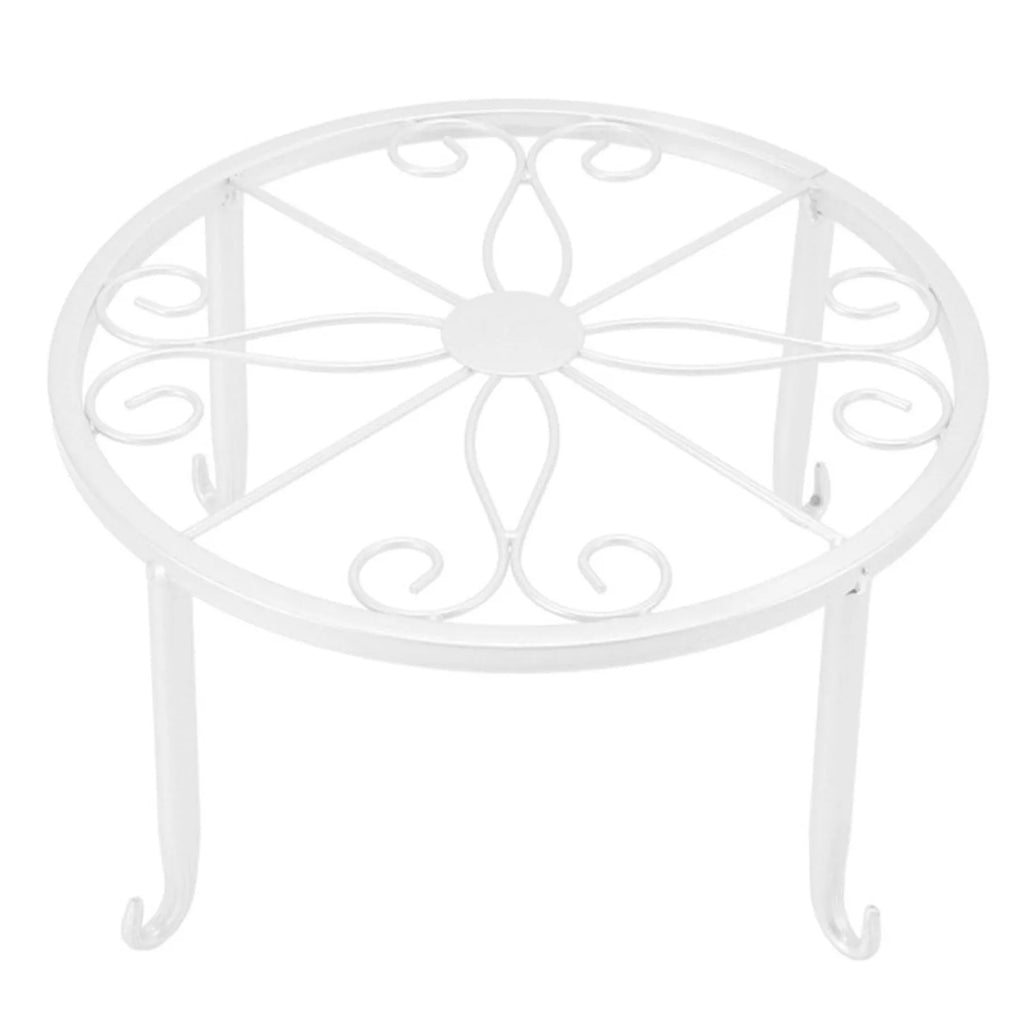1Pc Metal Plant Stand Flower Pot Base Holder Stool for Home Garden Indoor Outdoor Flower Plant Display Bonsai Holder
