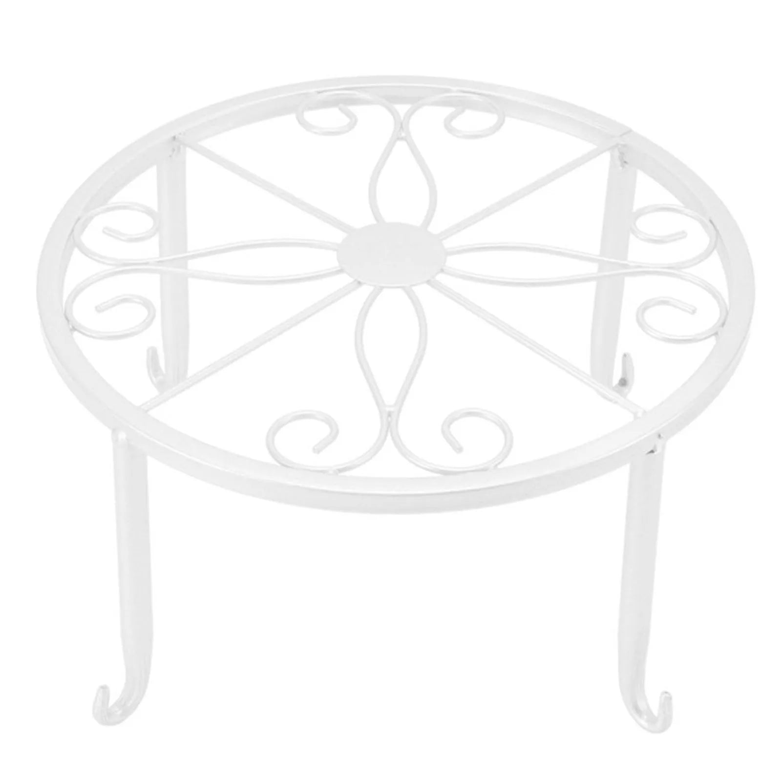 1Pc Metal Plant Stand Flower Pot Base Holder Stool for Home Garden Indoor Outdoor Flower Plant Display Bonsai Holder