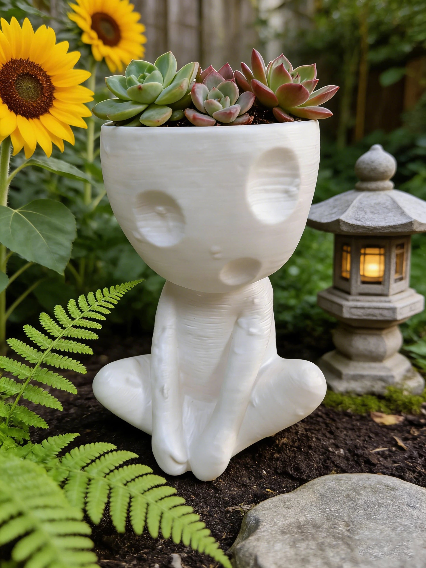Creative Tree Elves Planter Pot Gardening Pot Small Plant Holder Plant Flower Pots for Indoor Plants Balcony Decoration Ornament
