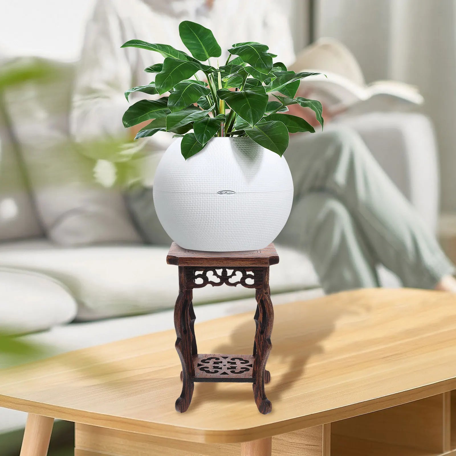 Wooden Plant Stand Holder Flower Pot Base Plant Stand Flower Pot Rack For Garden Patio Craft Ornament Base Basin