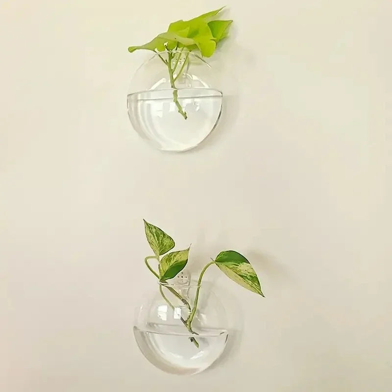 Wall Hanging Glass Plant Terrarium Container Propagation Station Wall-Mounted Flower Vases Air Plant Terrarium Home Office Decor