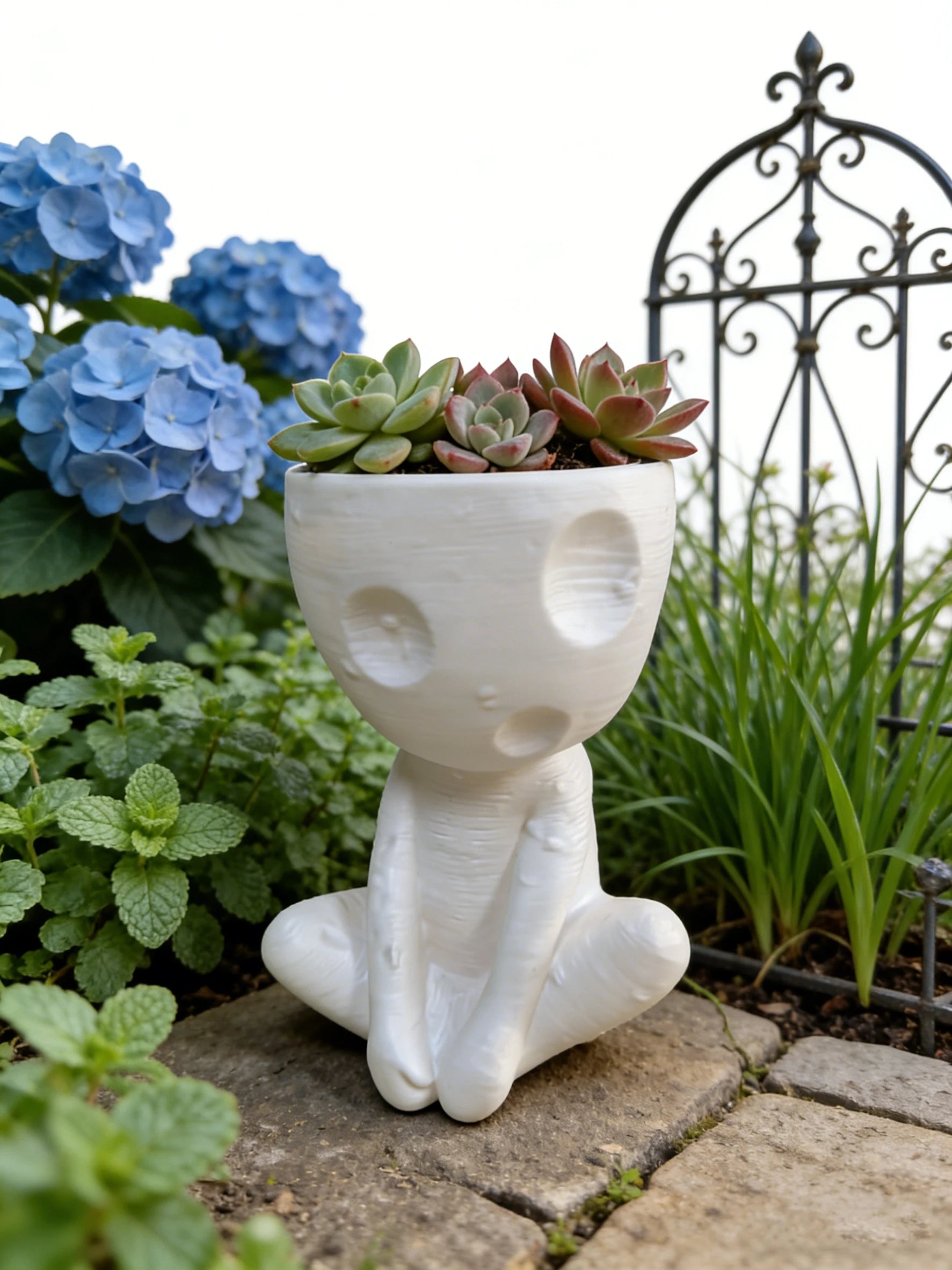 Creative Tree Elves Planter Pot Gardening Pot Small Plant Holder Plant Flower Pots for Indoor Plants Balcony Decoration Ornament