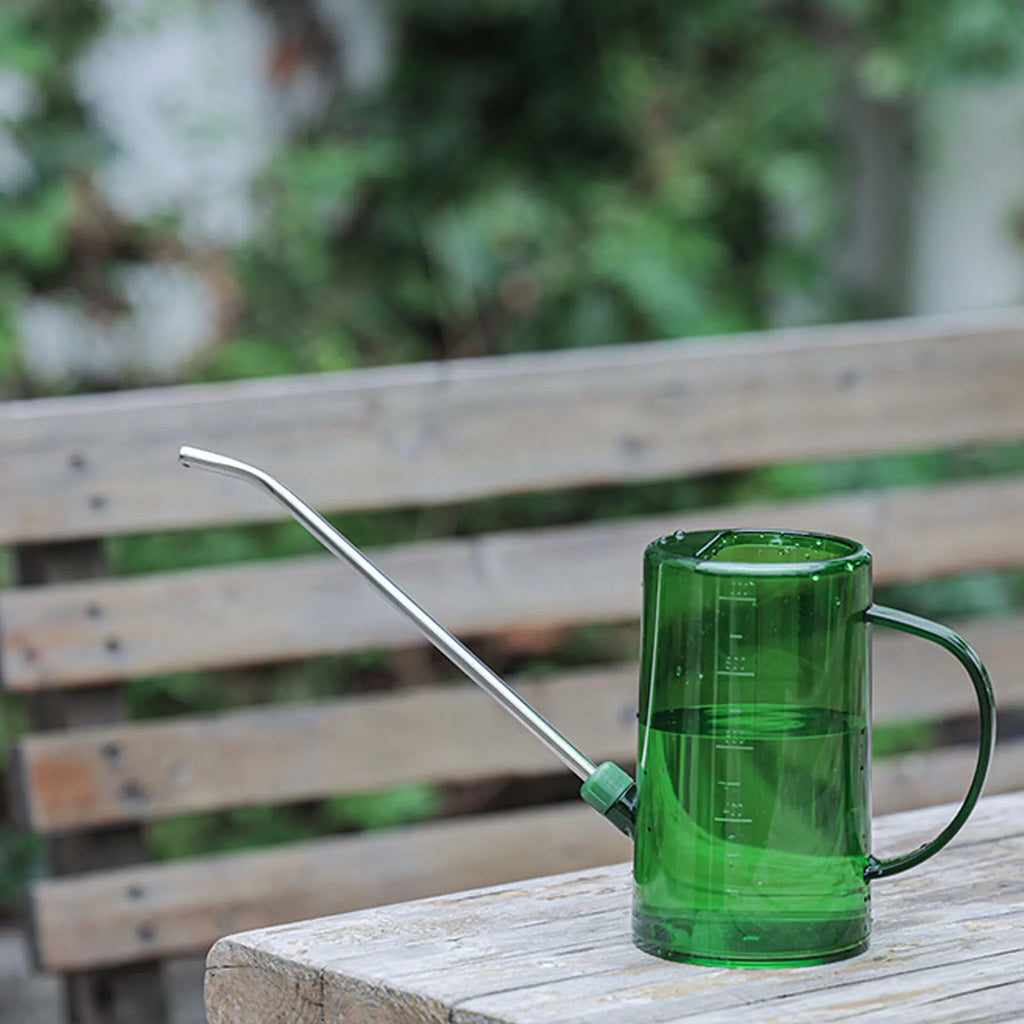 1L/1.5L Indoor Plants Watering Can Transparent Detachable Stainless Steel Long Spout Watering Can for Flower Pot Garden Tools