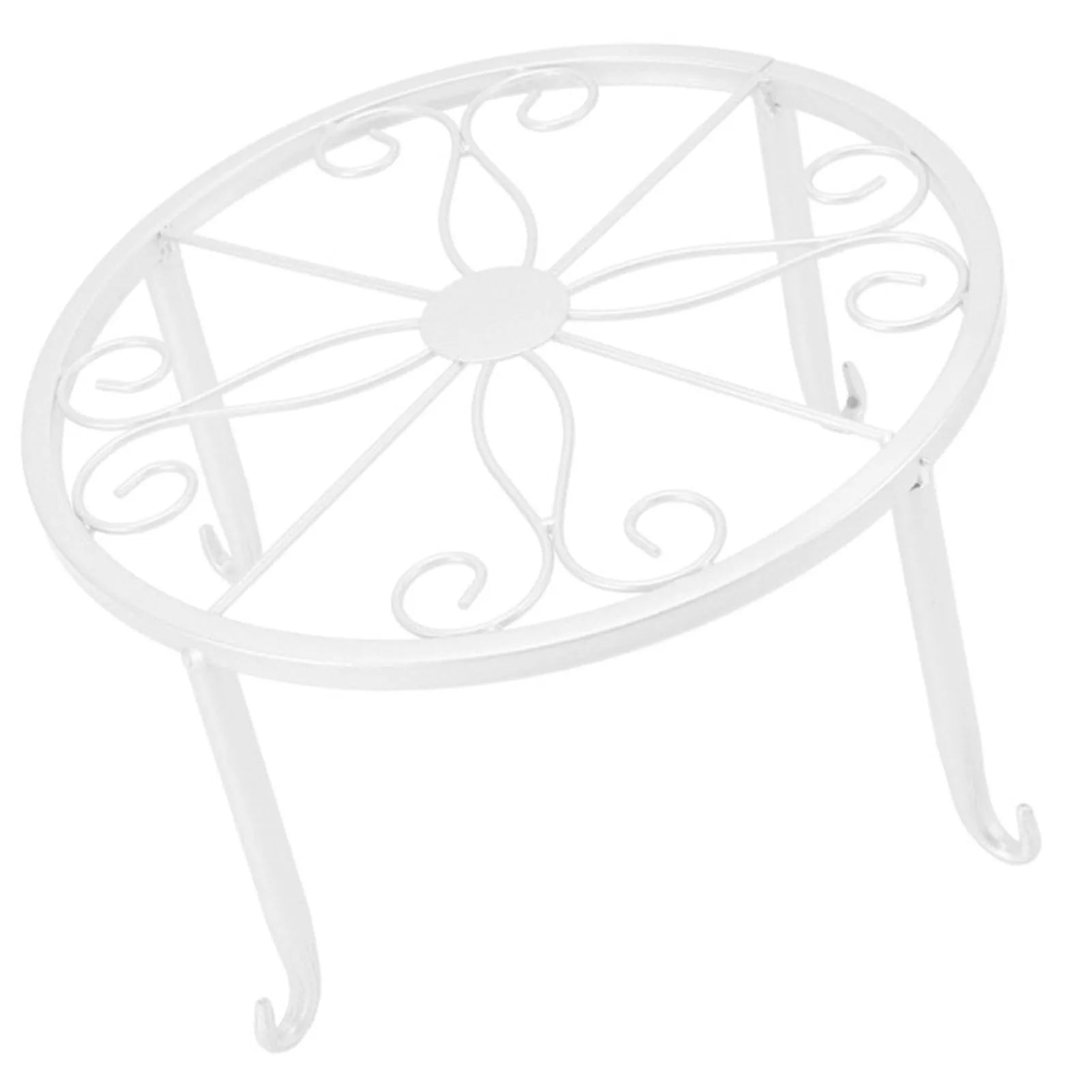 1Pc Metal Plant Stand Flower Pot Base Holder Stool for Home Garden Indoor Outdoor Flower Plant Display Bonsai Holder