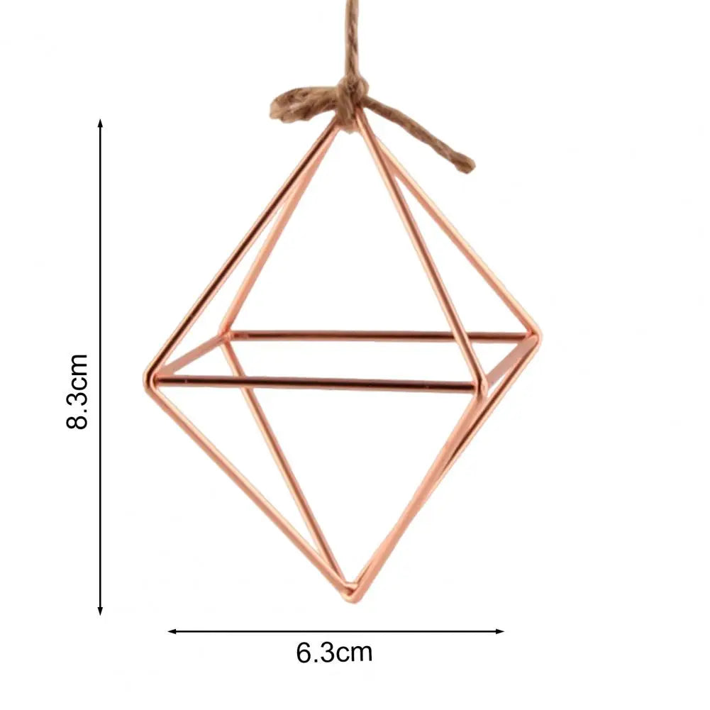 Hollow Flowerpot Propagation Stations Glass Hanging Geometric Plant Iron Stand Air Plant Holder Wedding Home Dinning Room Decor