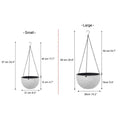 Hanging Planter Garden Flower Pots Hanging Planter Basket for Indoor Outdoor Plants with Drain Holes, White Plant Containers