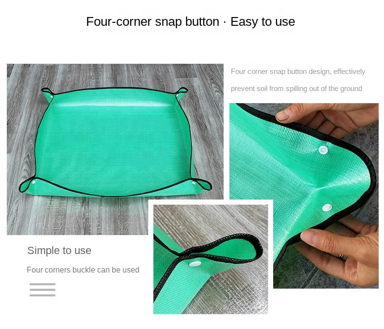 Flower Pots Transplanting Mats Gardening Planting Mat Pe Plant Repotting Mat Foldable Waterproof Gardening Potting Pad
