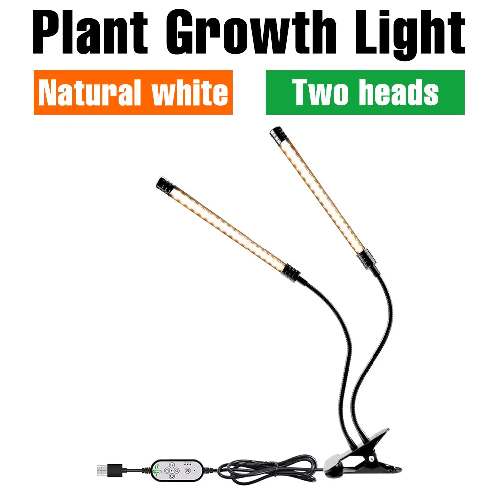 LED Grow Light Plant Hydroponic Flower Seedling Vegetable Cultivation Timing Auto On/Off Dimmable For Indoor Growth Box USB DC5V