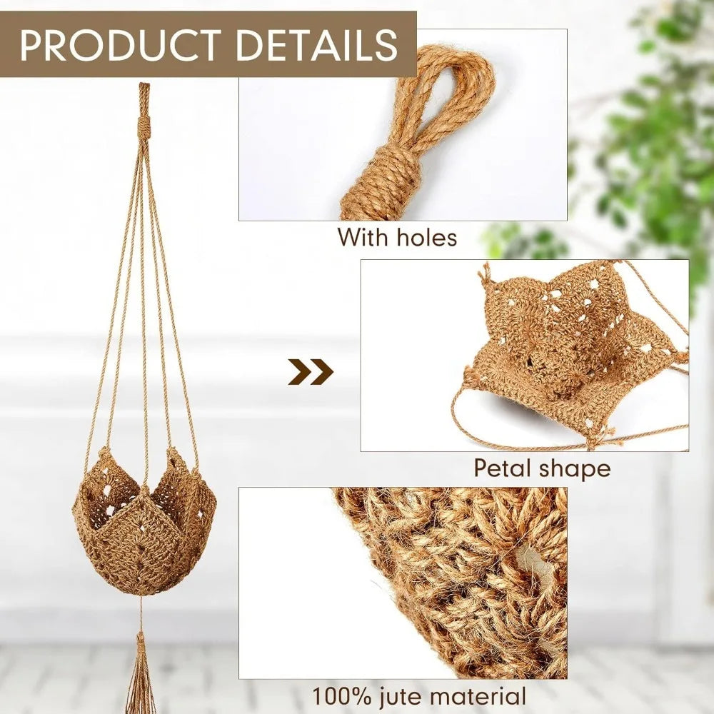 Handmade Macrame Flower Pot Wall Decor Courtyard Garden Hanging Planter Hanging Basket Plant Hanger Hanging Plant